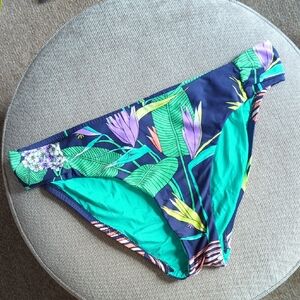 Trina Turk Bikini Bottom 10 Navy Floral